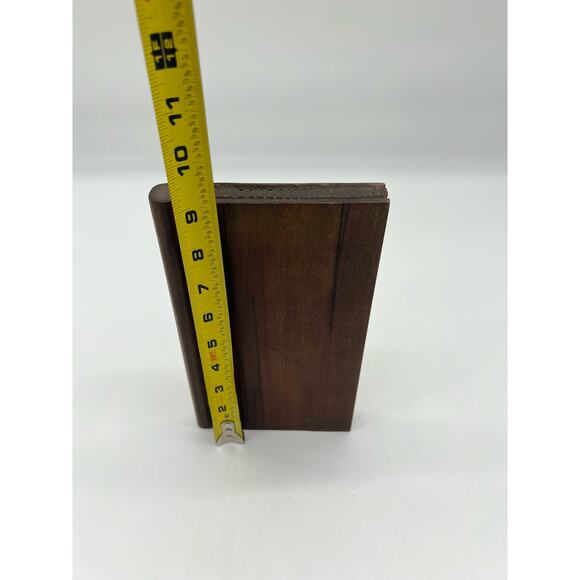 Man Modern Abstract Art Wood Sculture Thinking Book End Tranquility Handcrafted - Picture 11 of 16